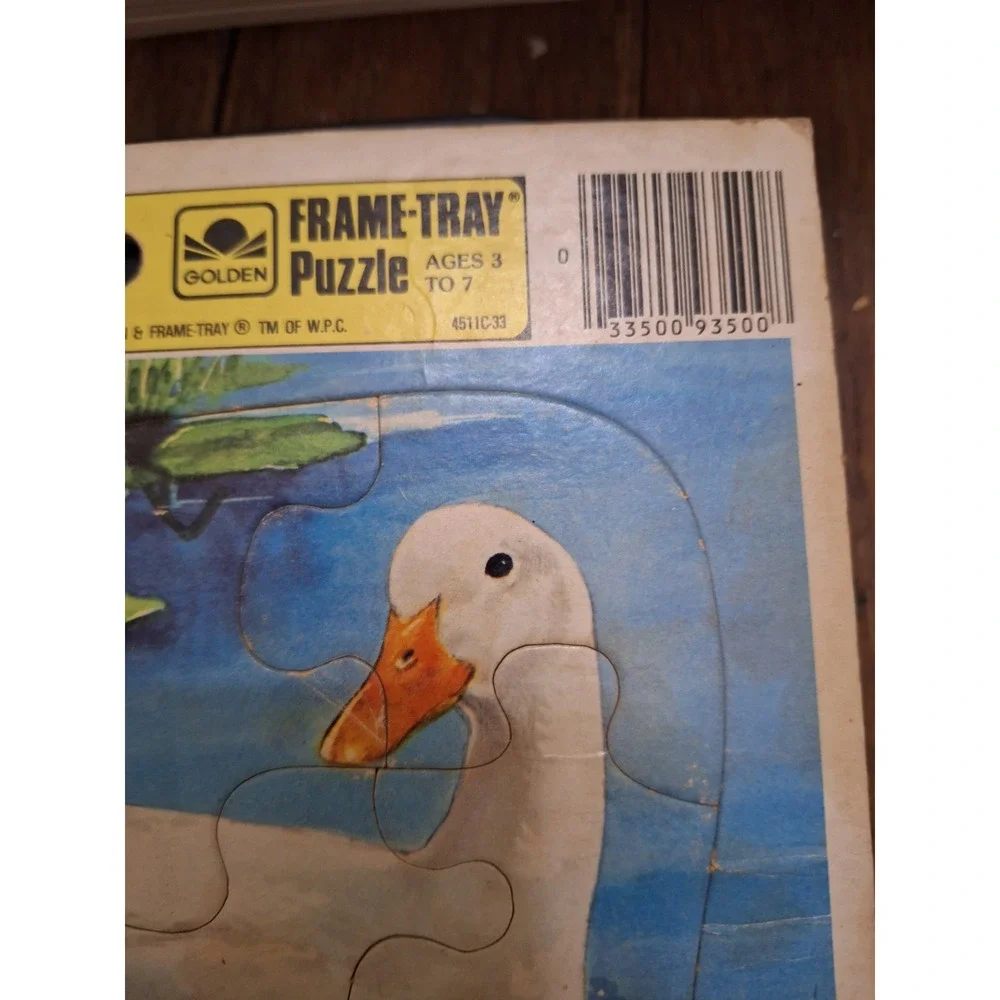 Vintage 1983 Golden Frame-Tray Puzzle Duck & Duckling 4511C-33 12 Piece Toy